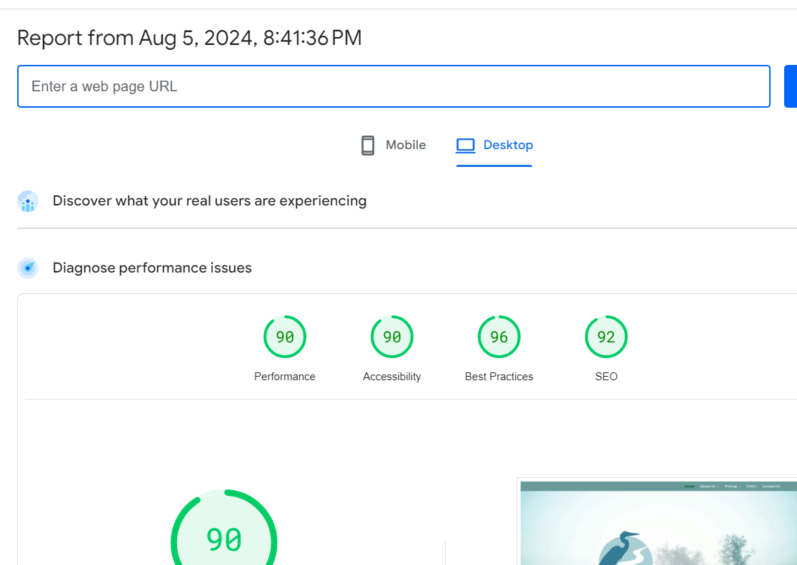 Google Sit Kit Speed report sample