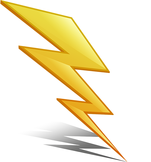 bolt_left Yellow lightening bolt