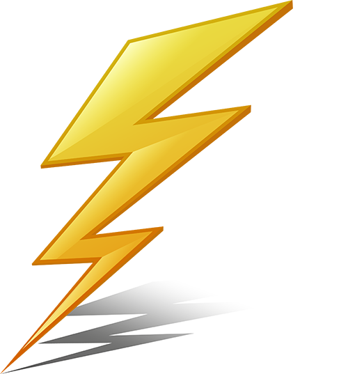 bolt_right Yellow lightening bolt
